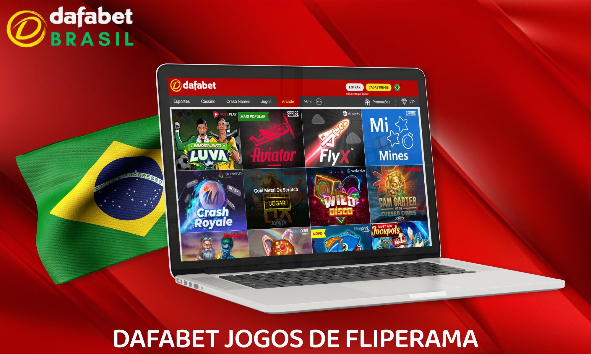 Jogos de fliperama no site Dafabet para jogadores do Brasil