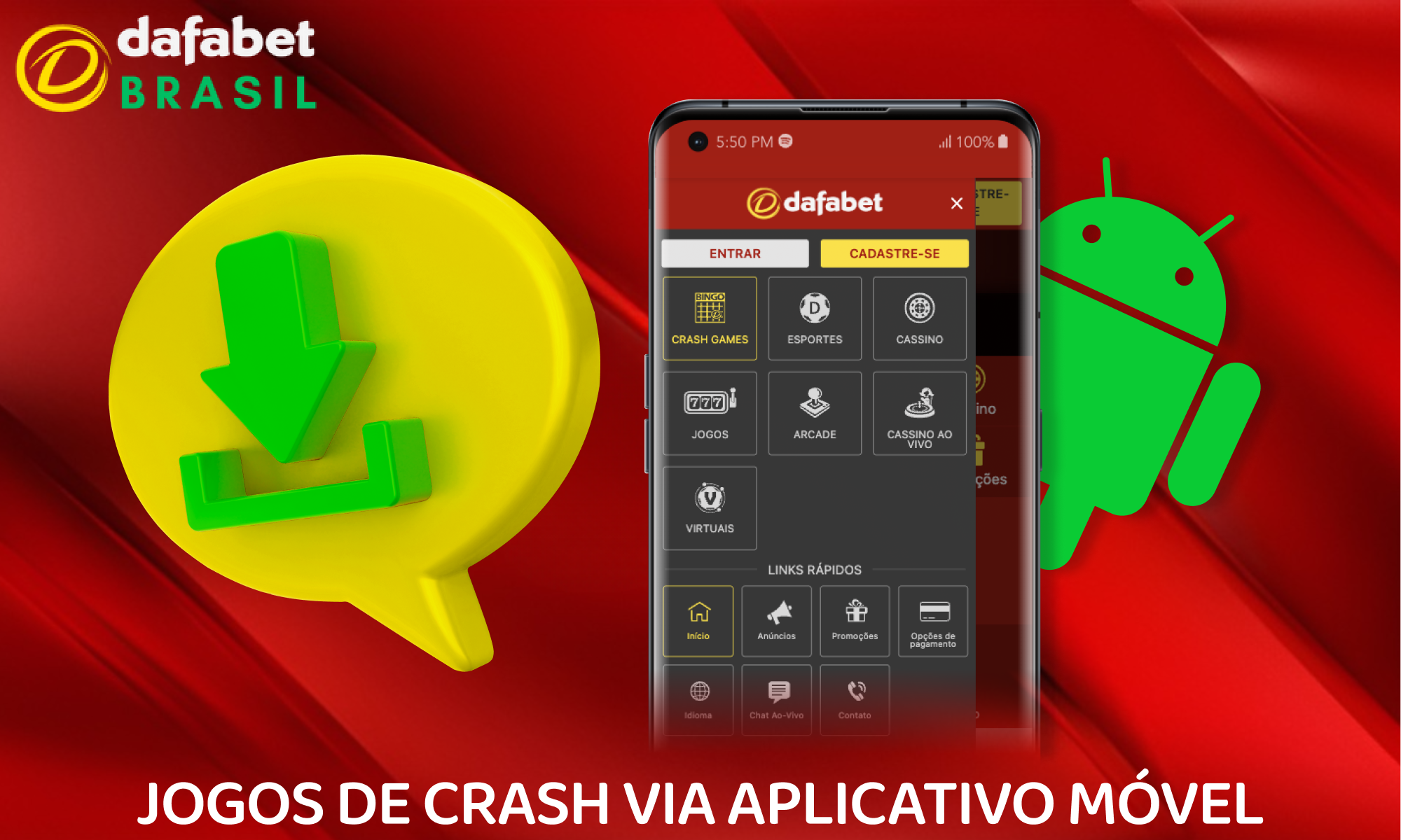 Versão móvel Android para jogadores Dafabet do Brasil