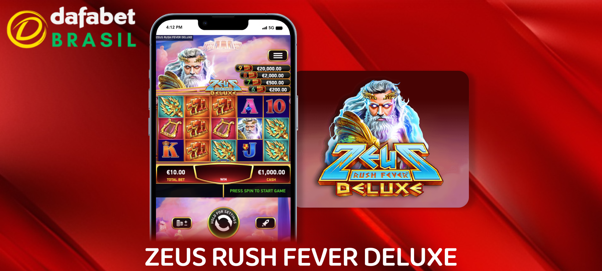 Zeus Rush Fever Deluxe - jogo no site Dafabet Brasil