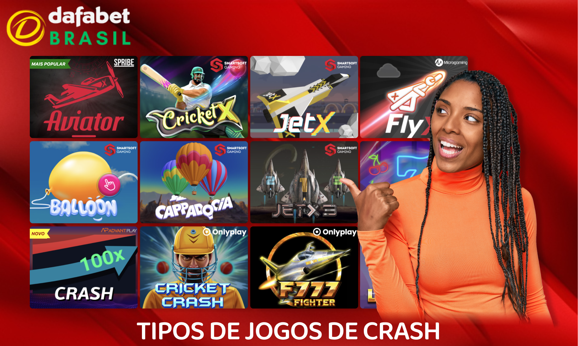 Quais jogos de Crash existem no site da Dafabet Brasil?