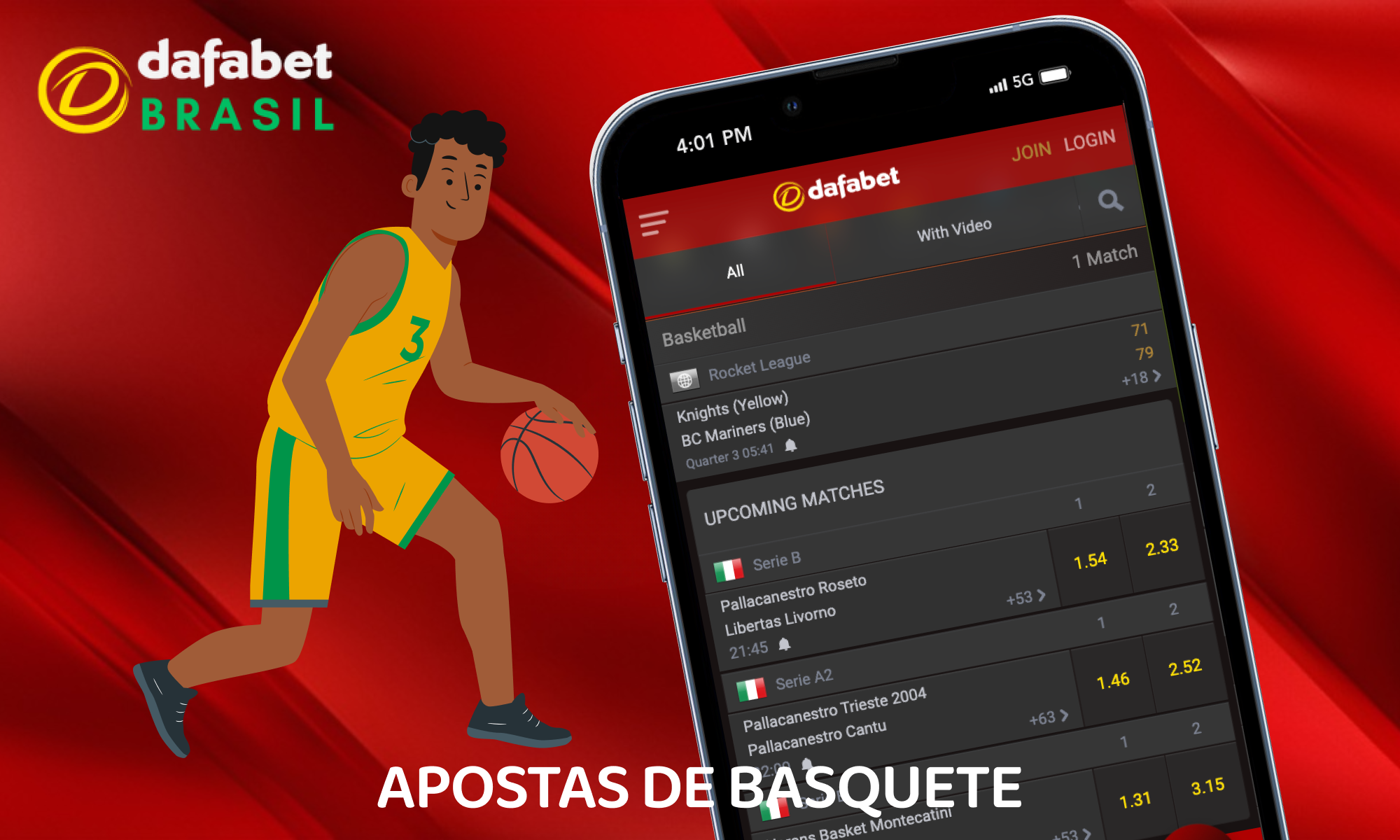 Apostas em basquete na Dafabet para os brasileiros